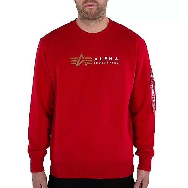 Alpha Industries Label Sweatshirt XS Speed Red günstig online kaufen