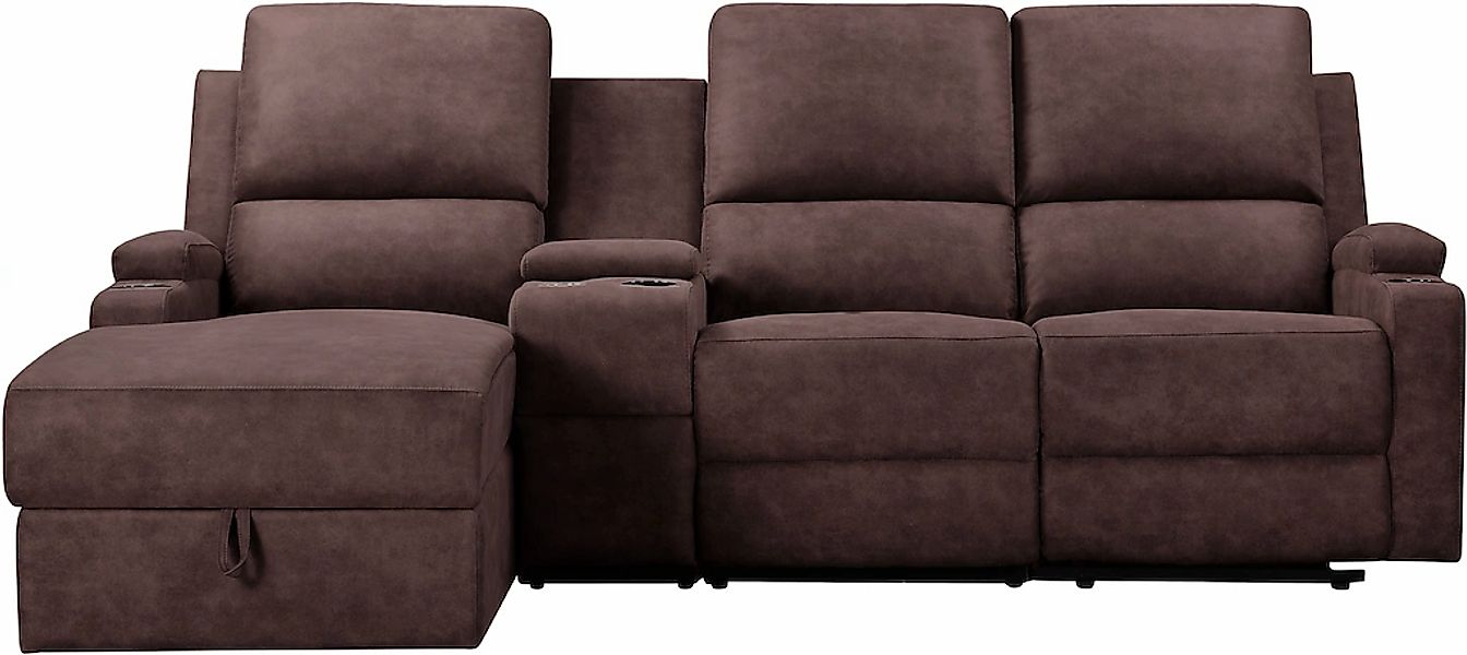 OTTO home Ecksofa "NAPORI Multimediasofa, 3er Kinosessel XXL, L-Form, 3 Bez günstig online kaufen