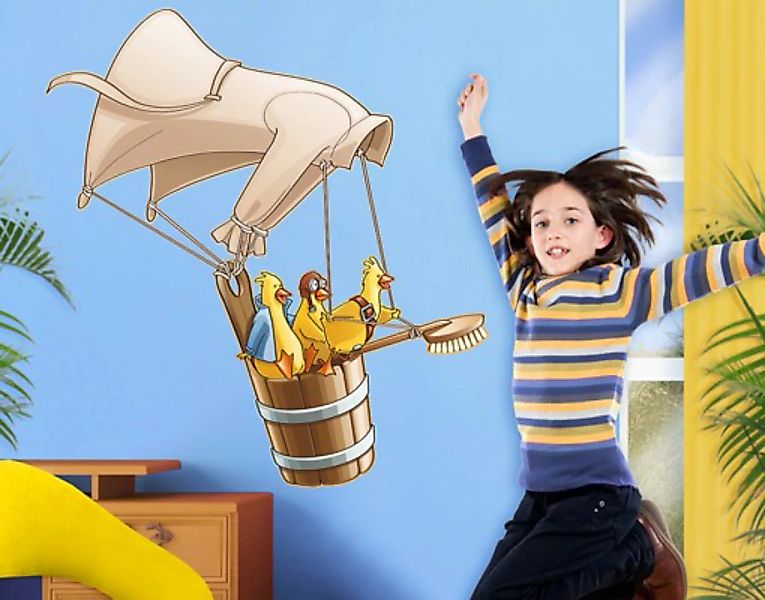 Wandtattoo Kinderzimmer Fliegender Bauernhof Küken günstig online kaufen