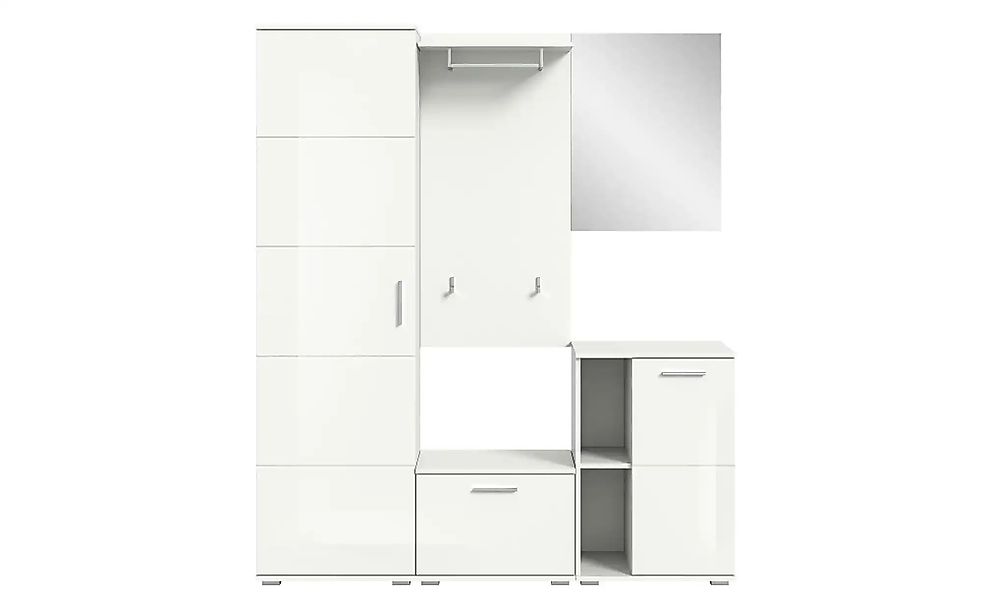 Garderobenset   ¦ weiß ¦ Maße (cm): B: 165 H: 191 Garderoben & Kleiderstang günstig online kaufen