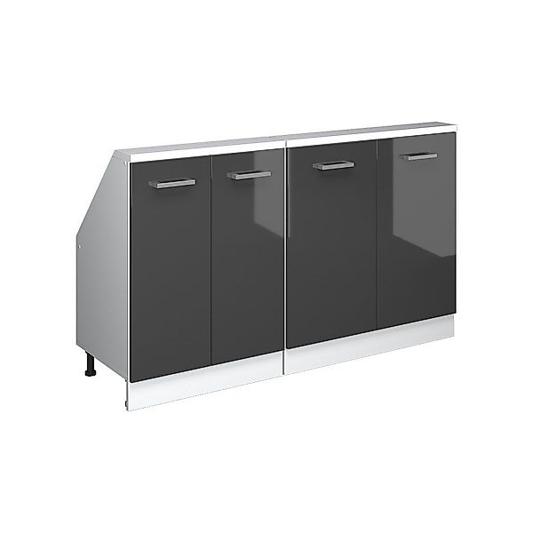 Vicco Unterschrank R-Line, Anthrazit Hochglanz/Weiß, 140 günstig online kaufen