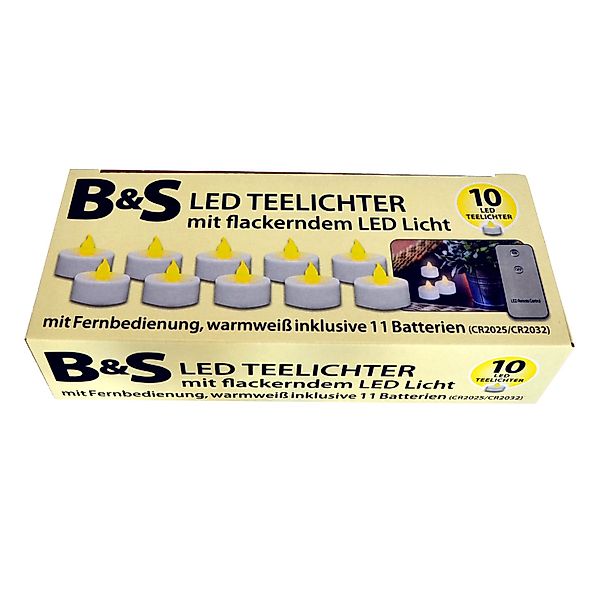 B&S LED-Kerze 10 LED Teelichter Ø günstig online kaufen