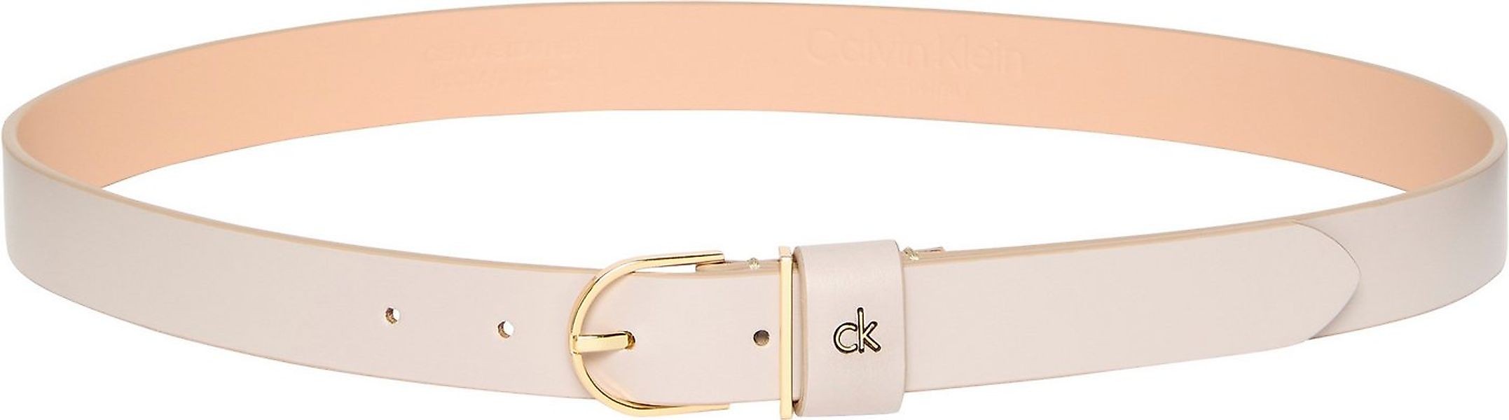 Calvin Klein Ledergürtel CK METAL LOOP ROUND BUCKLE 25MM Größenverstellbar günstig online kaufen