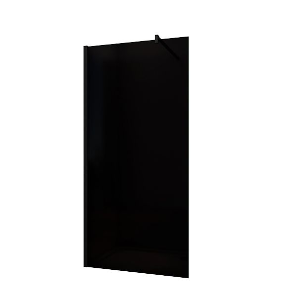 AICA Schwarz Duschkabine B.100xH.200cm Rauchglas Duschwand Mit 140cm Stabil günstig online kaufen
