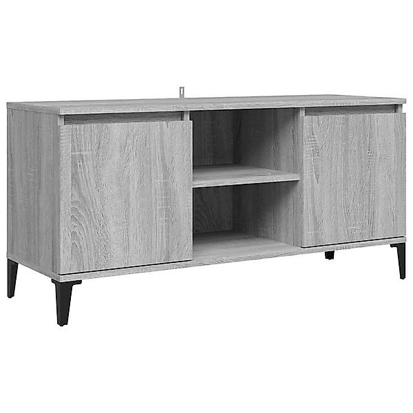 furnicato TV-Schrank mit Metallbeinen Grau Sonoma 103,5x35x50 cm (1-St) günstig online kaufen