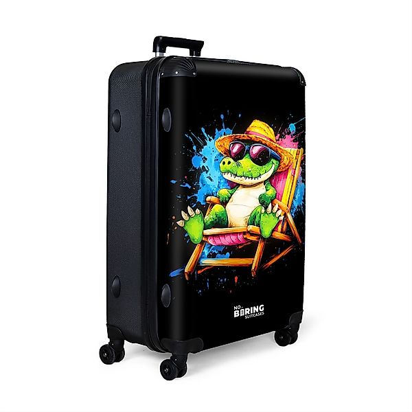 NoBoringSuitcases.com© Hartschalen-Trolley Sommerkrokodil mit Graffiti 77 günstig online kaufen