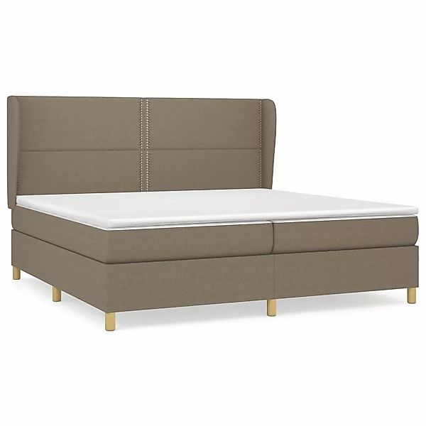 vidaXL Boxspringbett mit Matratze Taupe 200x200 cm Stoff1372743 günstig online kaufen