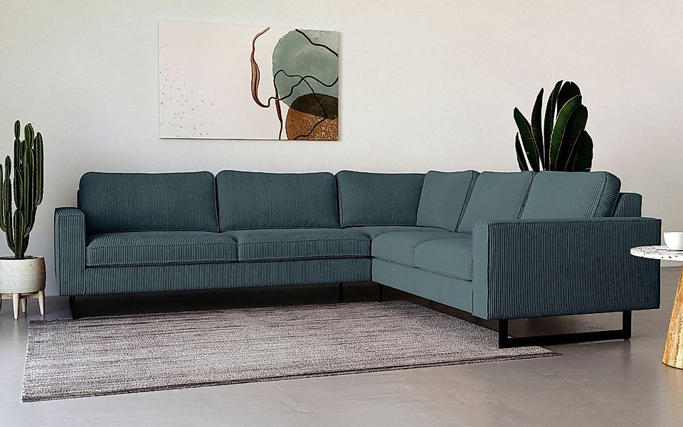 Home affaire Ecksofa "Pinto, XXL, 250/290 cm, langer Schenkel, Ottomane" Co günstig online kaufen