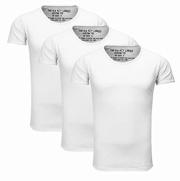 Key Largo T-Shirt Bread vintage Look uni Basic T00621 (3er-Pack, 3-tlg., 3e günstig online kaufen