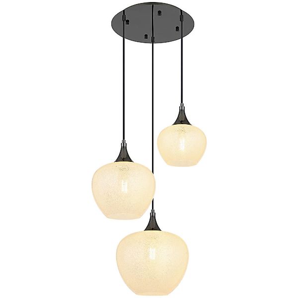 GLOBO Pendelleuchte MAXY 15548-3HK Chrom schwarz klar Metall Acryl H/D: ca. günstig online kaufen