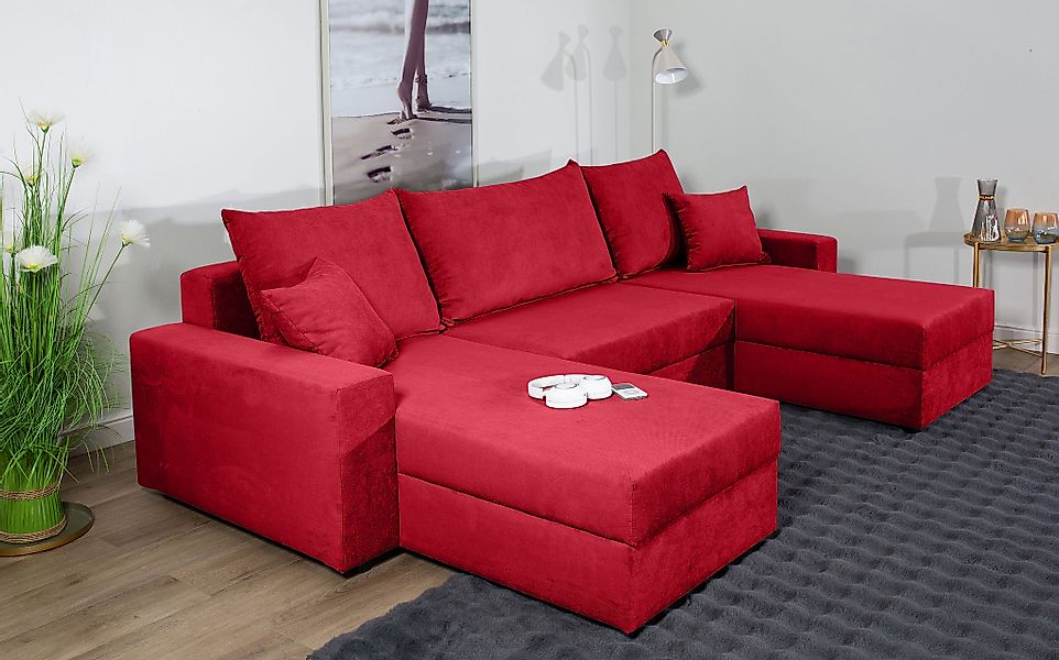COLLECTION AB Wohnlandschaft »Pico U-Form, Breite 252, mit Schlaffunktion, günstig online kaufen