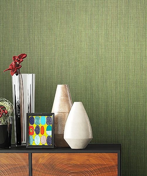 Newroom Vliestapete, Grün Tapete Uni Struktur - Einfarbig Modern Unifarbe f günstig online kaufen