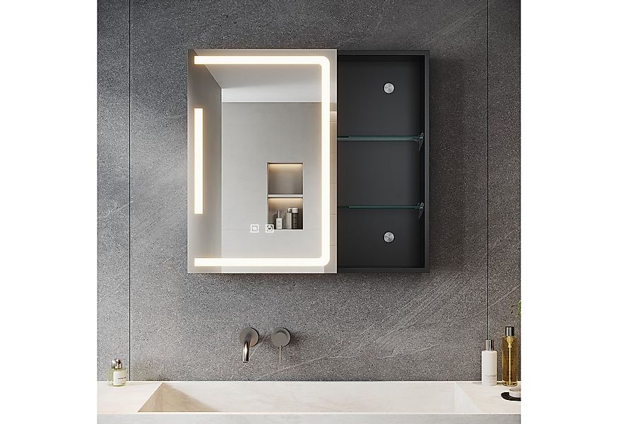 SONNI Badezimmerspiegelschrank Doppeltüriger Badspiegelschrank mit 3 Farbli günstig online kaufen