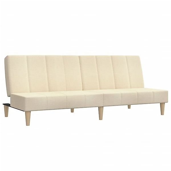 vidaXL Schlafsofa, Sofa 2-Sitzer Creme Stoff günstig online kaufen