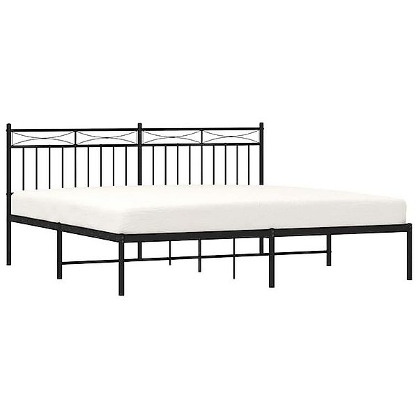 vidaXL Bettgestell, Bettrahmen mit Kopfteil Metall Weiß 183x213 cm günstig online kaufen