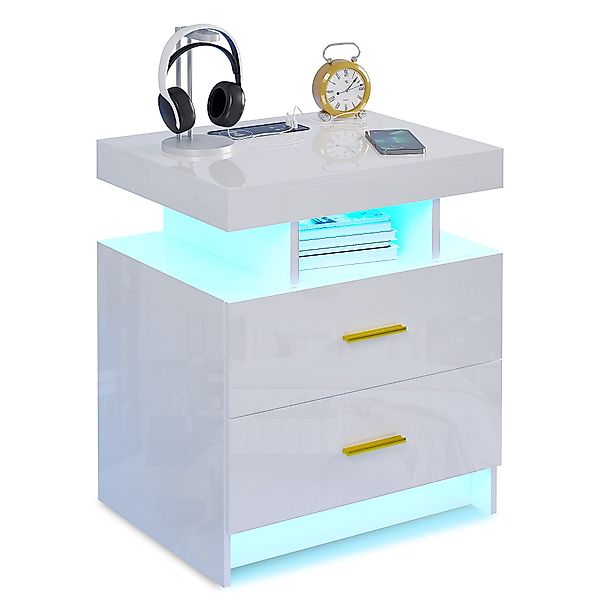 LVifur Nachttisch mit LED-Licht und Sensor, günstig online kaufen