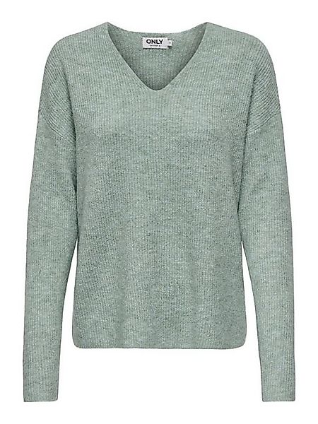 ONLY Strickpullover Warmer Strickpullover Stretch V-Ausschnitt Sweater ONLC günstig online kaufen