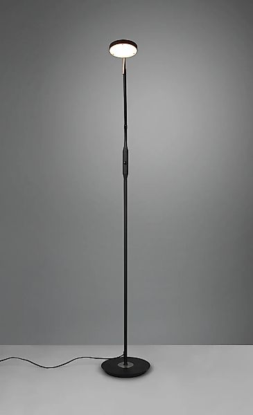 LED-Stehlampe ca. 145 cm hoch Metall Schwarz 1 Stück Metall Schwarz günstig online kaufen