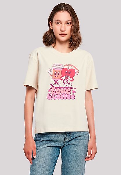 F4NT4STIC T-Shirt "Love and Coffe Valentinstag", Premium Qualität günstig online kaufen