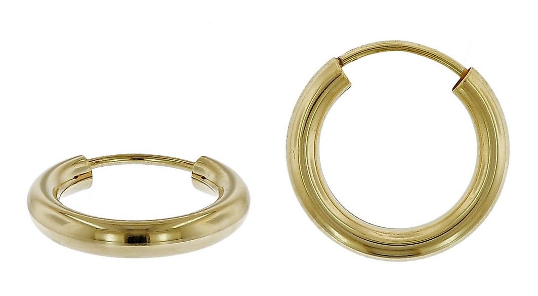 trendor Paar Creolen Damen Gold 333 / 8KBreite 2,5 mm Ø 15 mm günstig online kaufen
