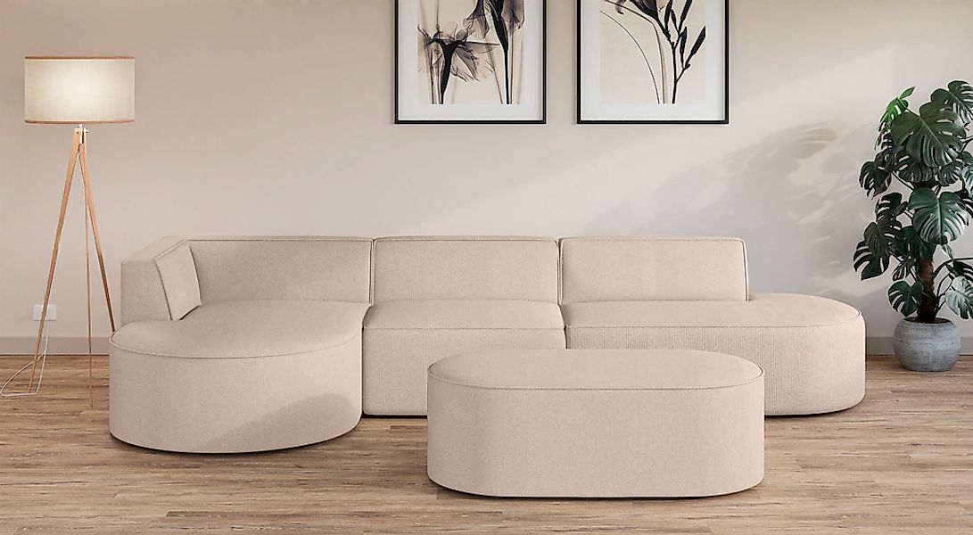 OTTO home Ecksofa "EIVIND Designer Sofa mit Ottomane rechts/links, B/T/H: 3 günstig online kaufen