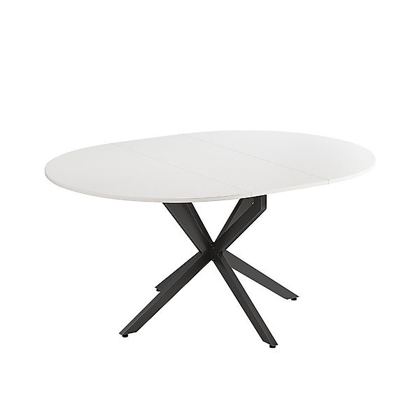 Vicco Esstisch Loyd, Weiß/Schwarz/Schwarz, 120 x günstig online kaufen