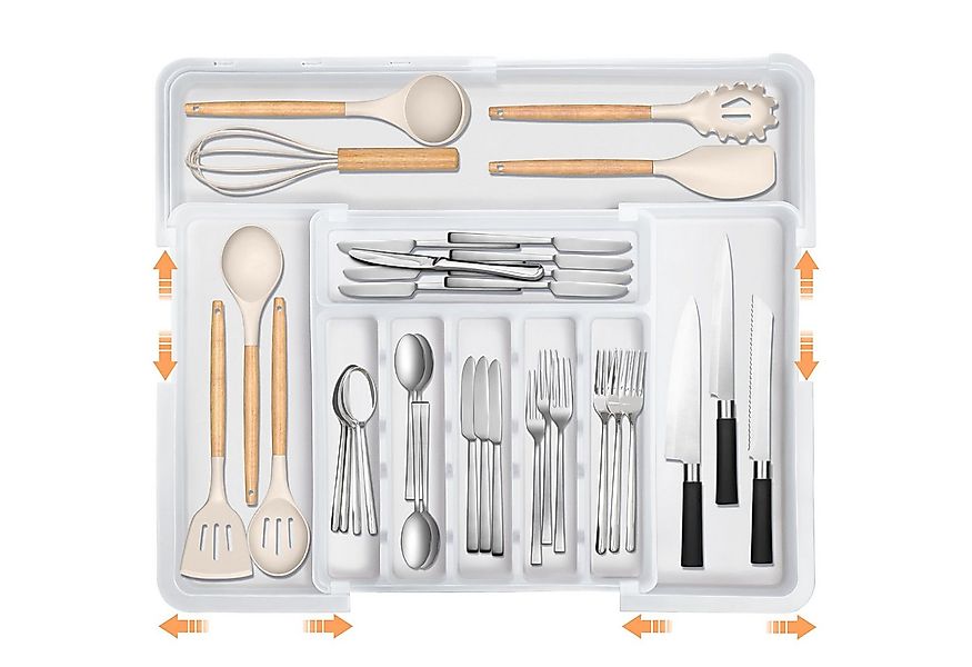 FOUORTUNATE-BEE Besteckhalter Erweiterbar Besteckkasten für Schubladen, (Ab günstig online kaufen
