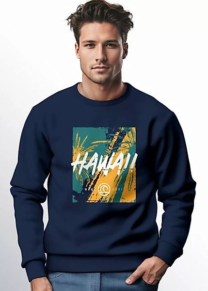 Neverless Sweatshirt Sweatshirt Herren Hawaii Palme USA Tropical Rundhals-P günstig online kaufen