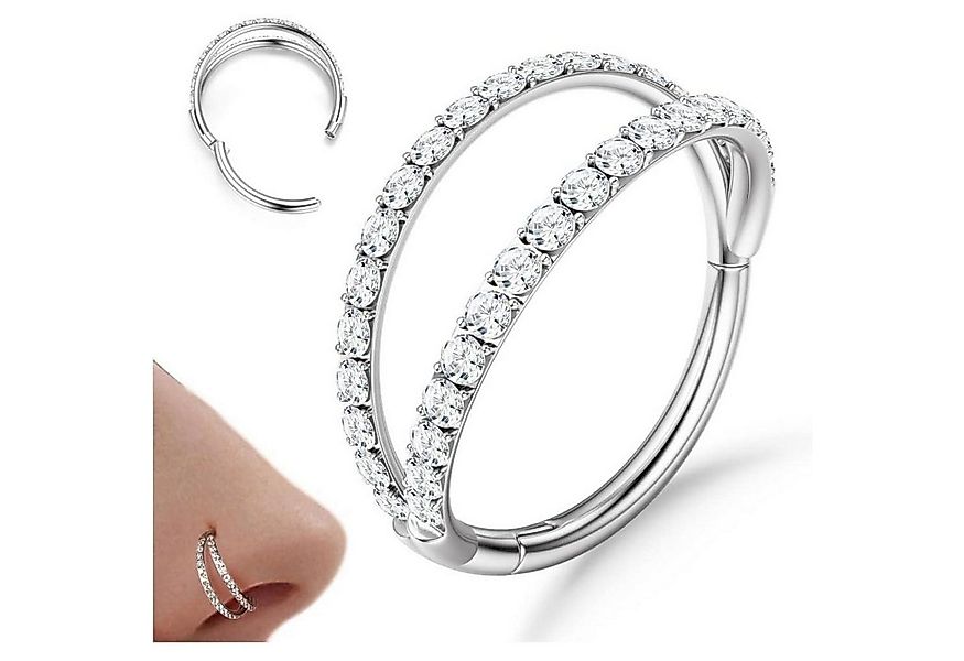 LuxusKollektion Nasenpiercing Nasenpiercing Ring CZ Nasenring Helix Piercin günstig online kaufen