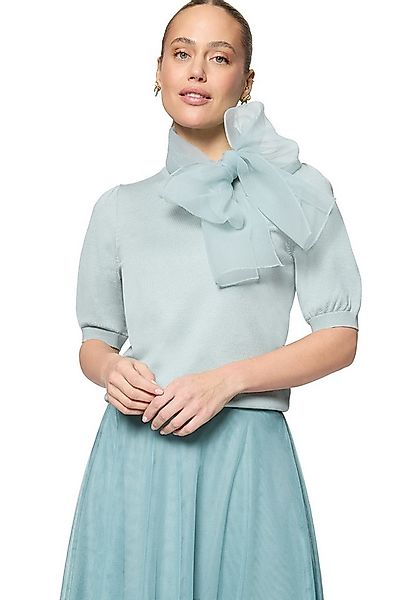 Zero Kurzarmshirt Damen mit Schleife (1-tlg) drapiert / gerafft günstig online kaufen