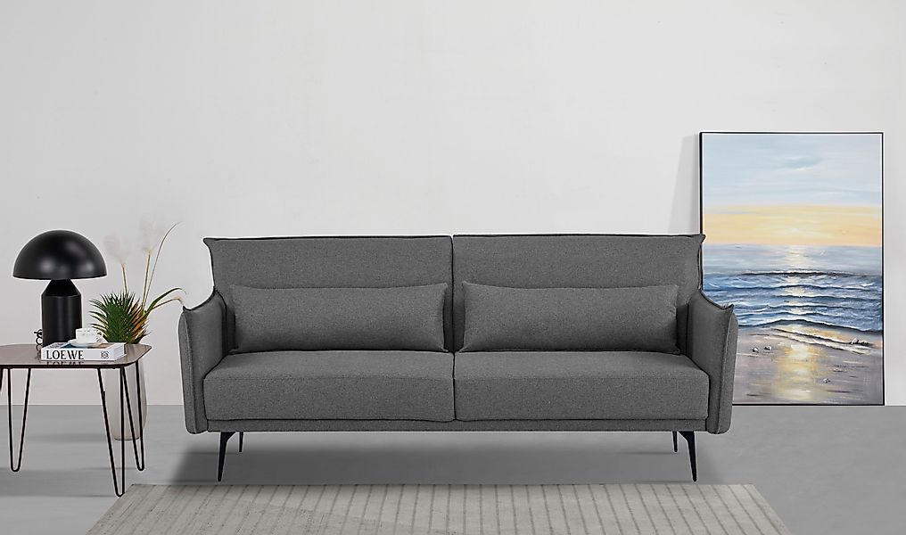 INOSIGN Schlafsofa "TULARE, 204 cm, klappbarer 3-Sitzer mit verstellbarer R günstig online kaufen