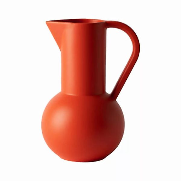 Karaffe Strøm Large keramik orange / 3 L - H 28 cm - Handgefertigt - raawii günstig online kaufen