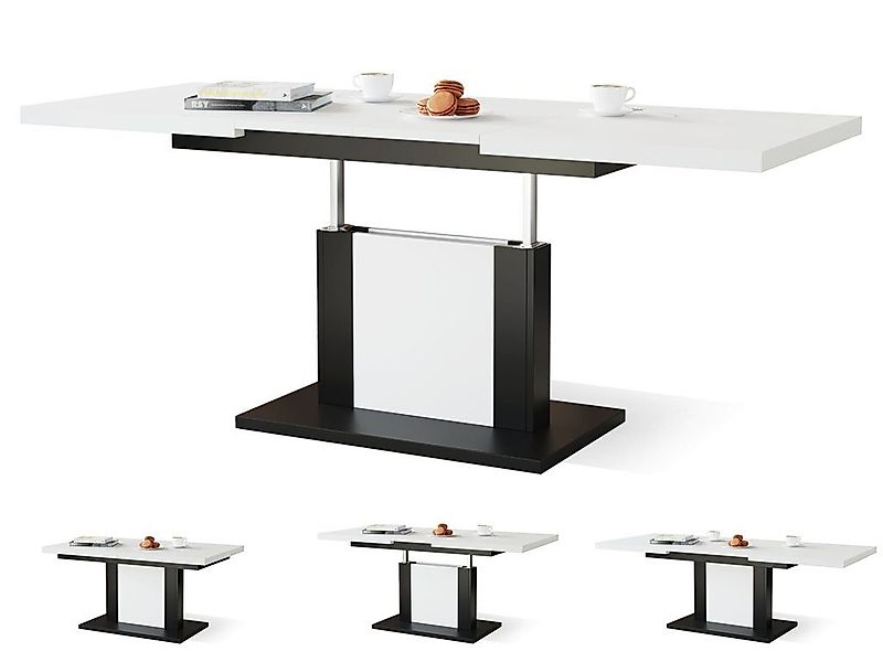 designimpex Couchtisch Design Orion stufenlos höhenverstellbar günstig online kaufen