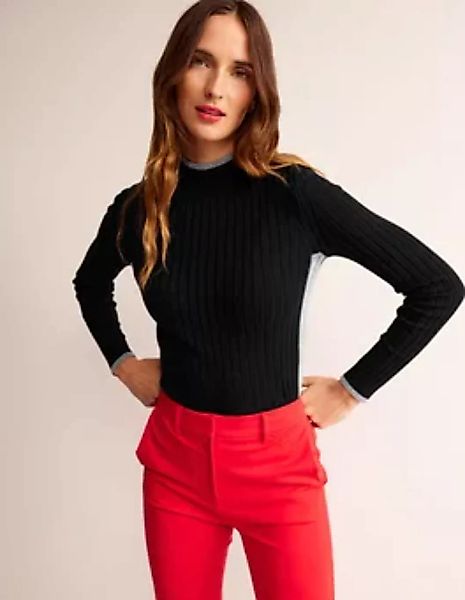 Isodora Rippstrick-Pullover Damen Boden, Schwarz günstig online kaufen