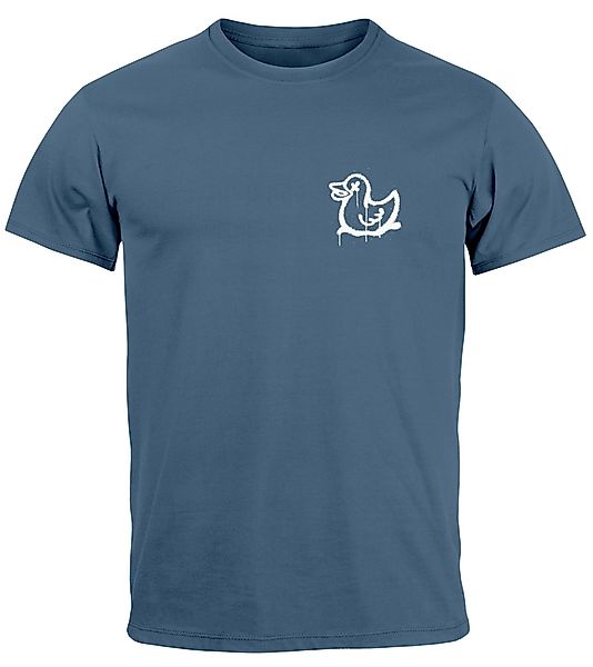Neverless Print-Shirt Herren T-Shirt Drippy Duck günstig online kaufen