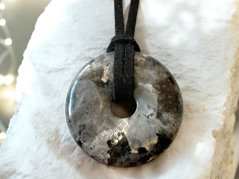 Steinfixx® Lange Kette echter Edelsteindonut 30 günstig online kaufen