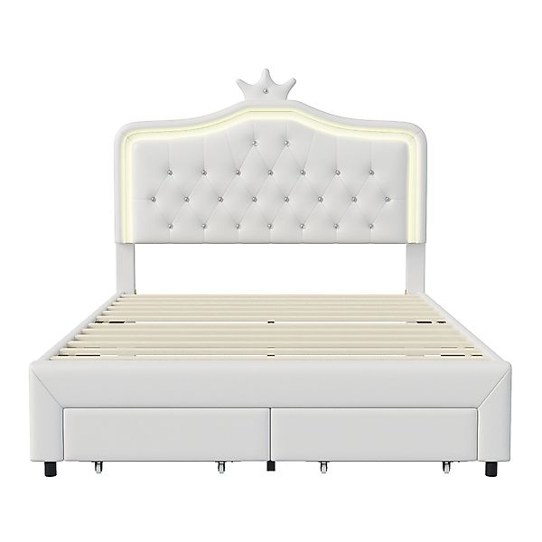 Furnishings Home Kinderbett Polsterbett Prinzessinnenbett Kronen günstig online kaufen