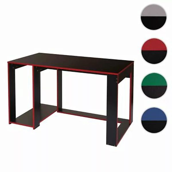 HWC Mendler Schreibtisch schwarz/rot günstig online kaufen
