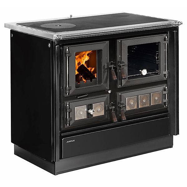 Justus Küchenofen Rustico 90 2.0 Stahl Schwarz 7 kW günstig online kaufen