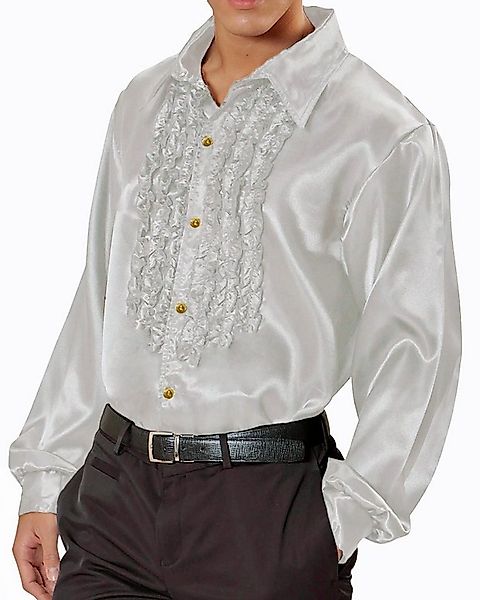 Das Kostümland Kostüm 70er Jahre Satin Rüschenhemd 'Johnny' für Herren günstig online kaufen