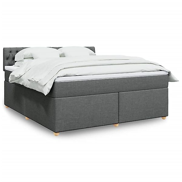 vidaXL Boxspringbett mit Matratze Dunkelgrau 180x200 cm Stoff 3289067 günstig online kaufen