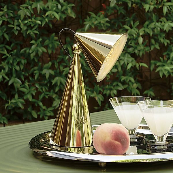 Tom Dixon LED-Akku-Tischlampe Pose, goldfarben, Höhe 25 cm günstig online kaufen