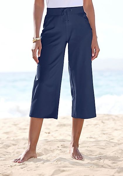 Beachtime 7/8-Strandhose aus weichem Jersey, Wide-Leg, günstig online kaufen