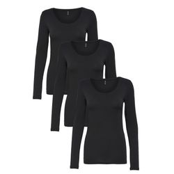 ONLY Langarmshirt ONLY 3er Pack Damen günstig online kaufen
