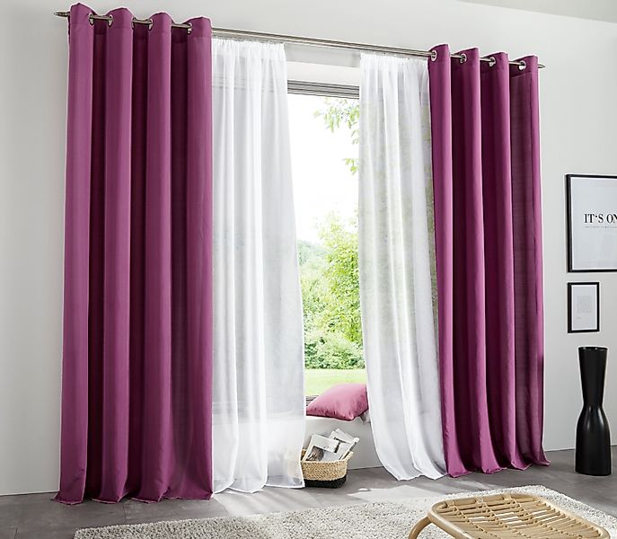 my home Vorhang Raja, Ösen (2 günstig online kaufen