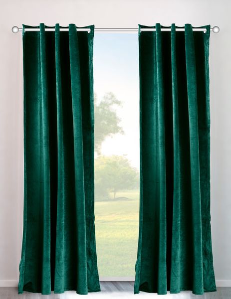 my home Vorhang "Velvet uni" Multifunktionsband 2 Stk. tlg. Samt, 2-er Set, günstig online kaufen