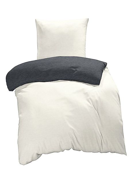 One Home Bettwäsche Melange, Flanell, 3 teilig, modern meliert, Baumwolle k günstig online kaufen
