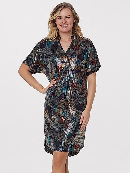 Sarah Kern Kaftan Kleid Figurumspielend mit Spiegelpaillettenverzierung günstig online kaufen