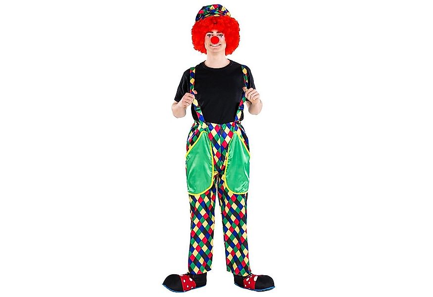 dressforfun Clown-Kostüm Herrenkostüm Clown August, Glänzende, bunte Latzho günstig online kaufen