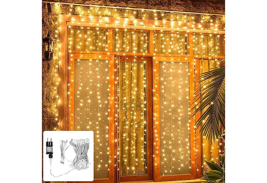 LMaxhome LED-Lichtervorhang 3Mx3M Fenster Weihnachtsfeier Innen Deko Lichte günstig online kaufen